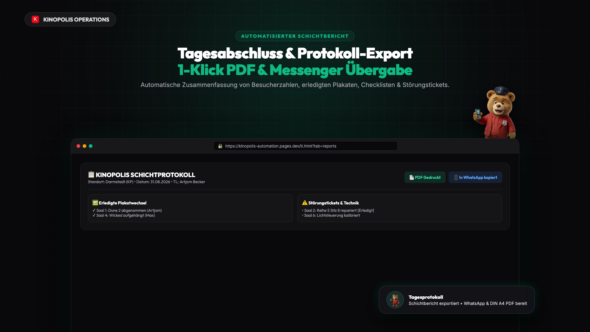 Schichtbericht